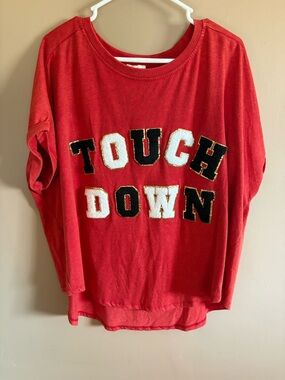 Size Large Red touchdown Tee